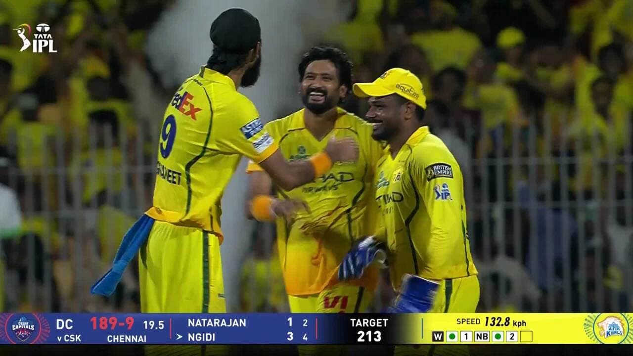 IPL 2026 M18: CSK vs DC - Lungi Ngidi Wicket